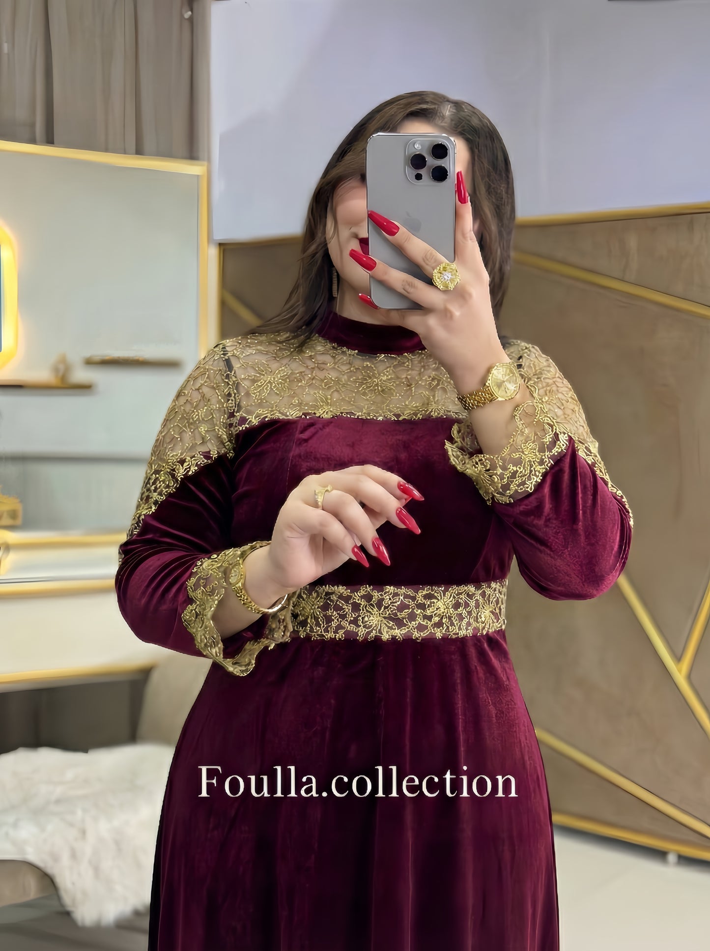 فستان سهرة بورغاندي