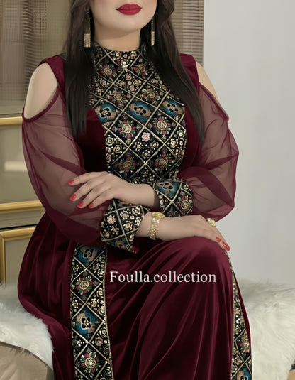 فستان رقية بورغاندي