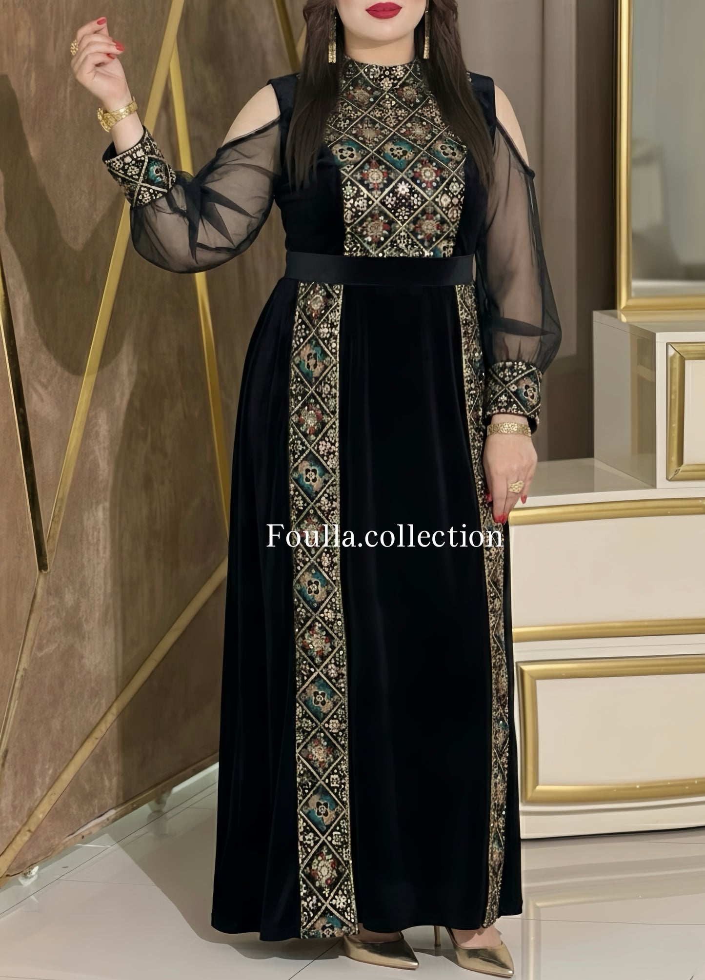 فستان رقية اسود