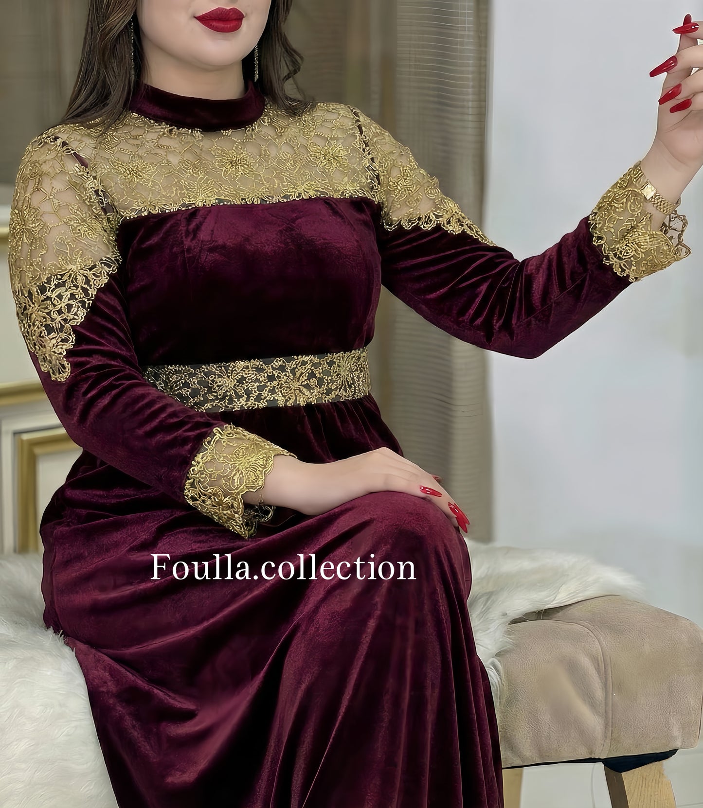 فستان سهرة بورغاندي