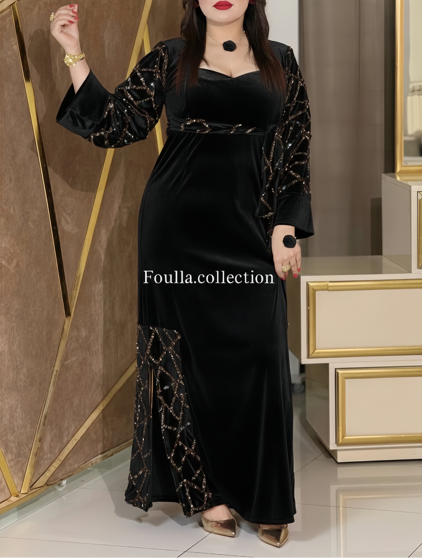 فستان نور اسود