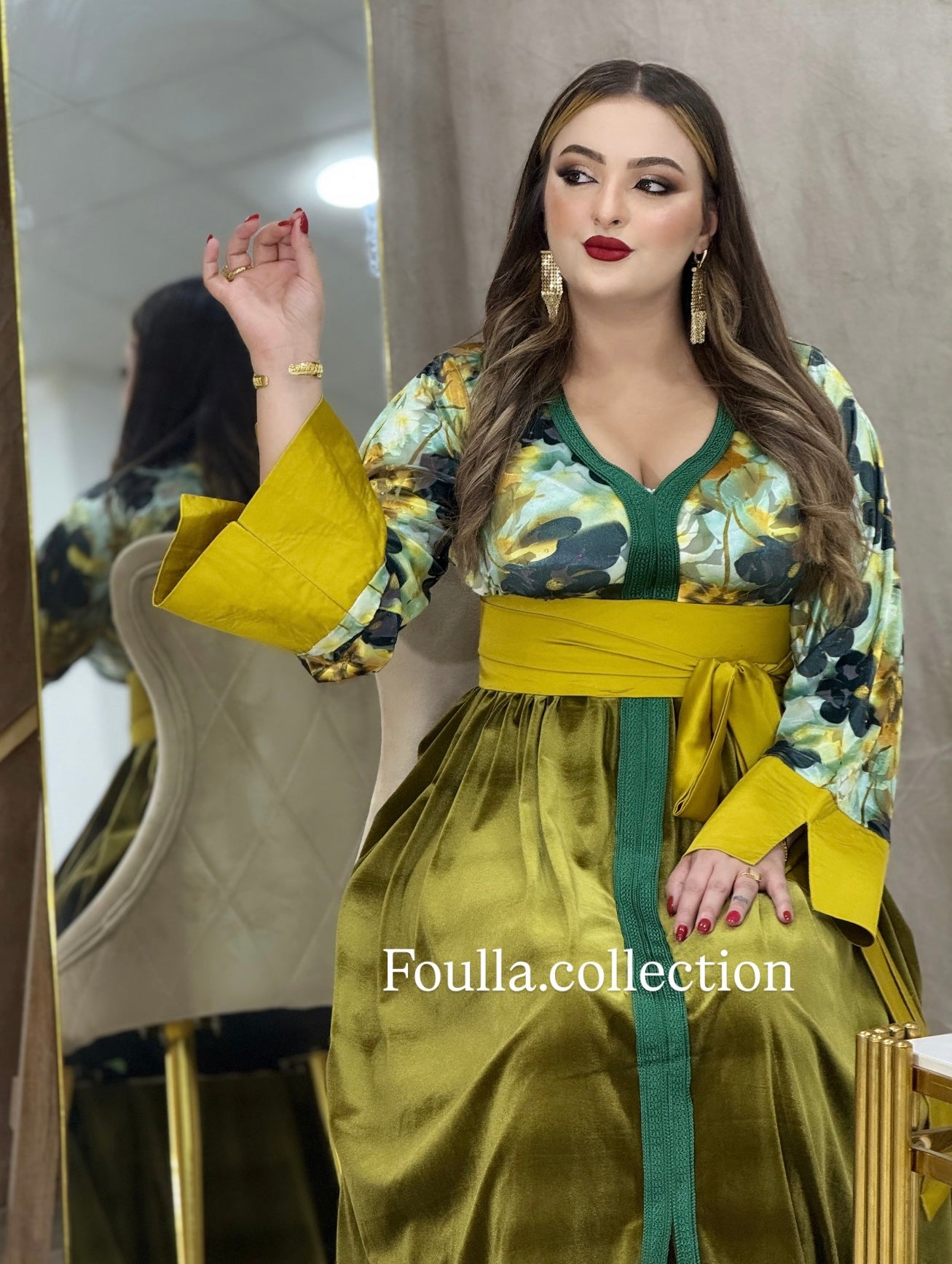 قفطان زهراء اخضر