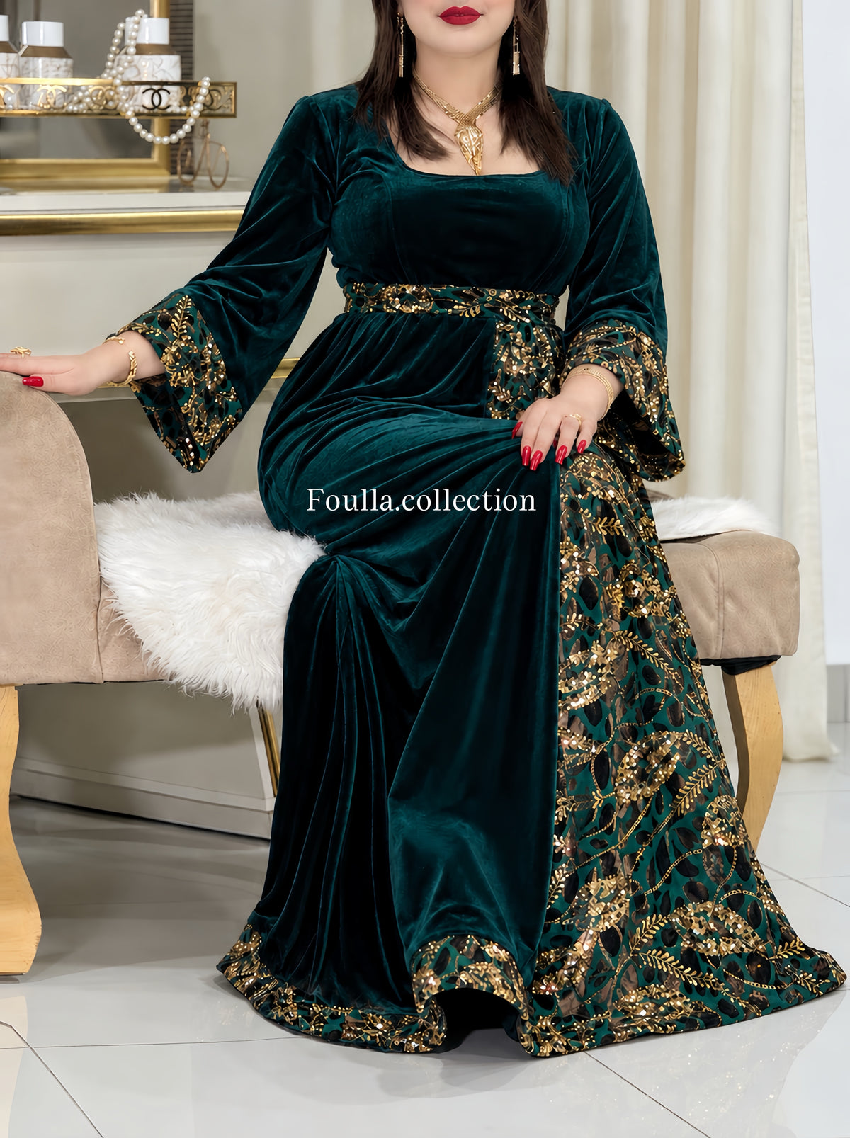 فستان شروق اخضر