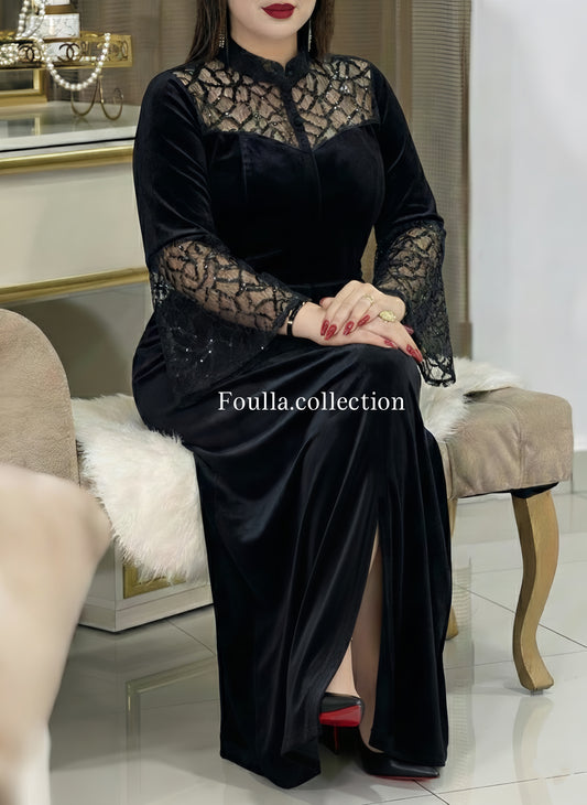 فستان قمرة اسود