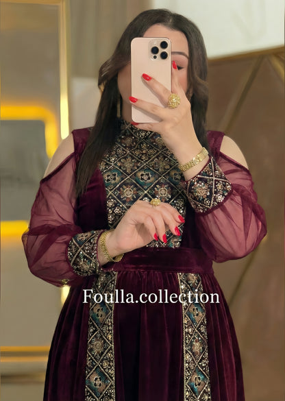 فستان رقية بورغاندي