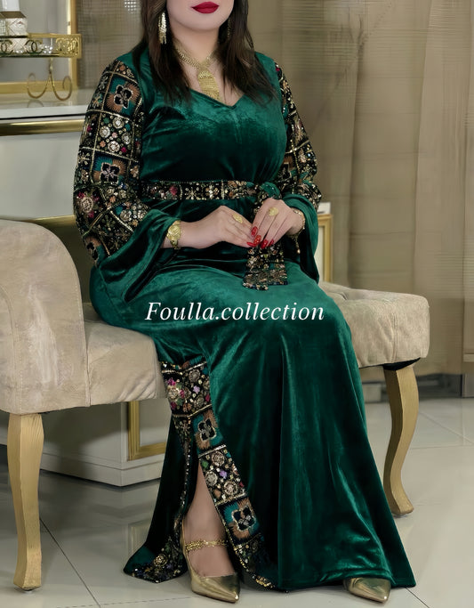 فستان نرجس اخضر