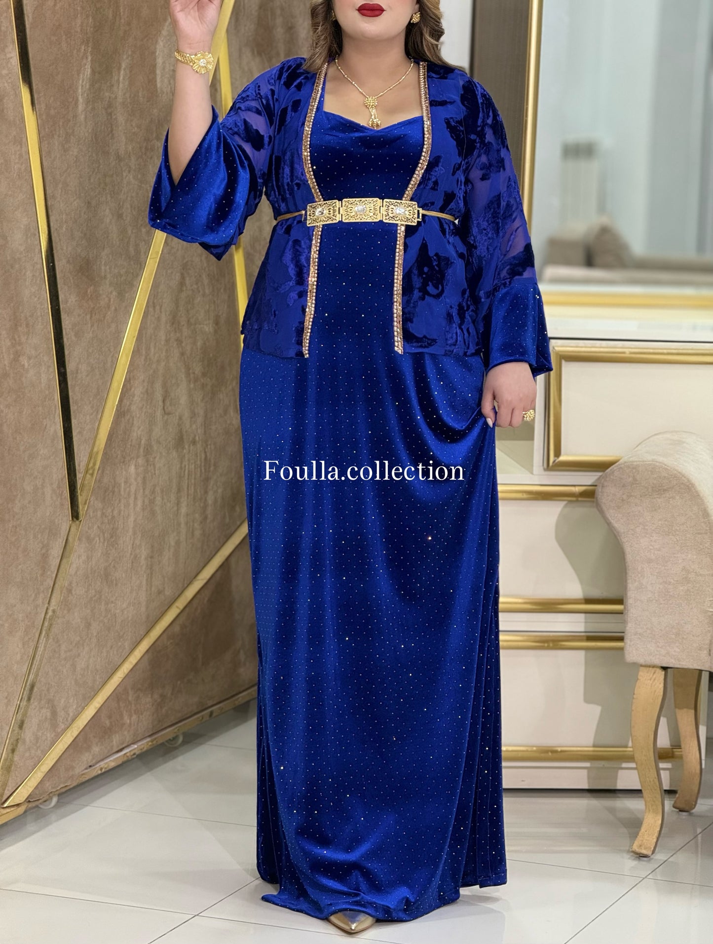 قفطان رهف ازرق ملكي